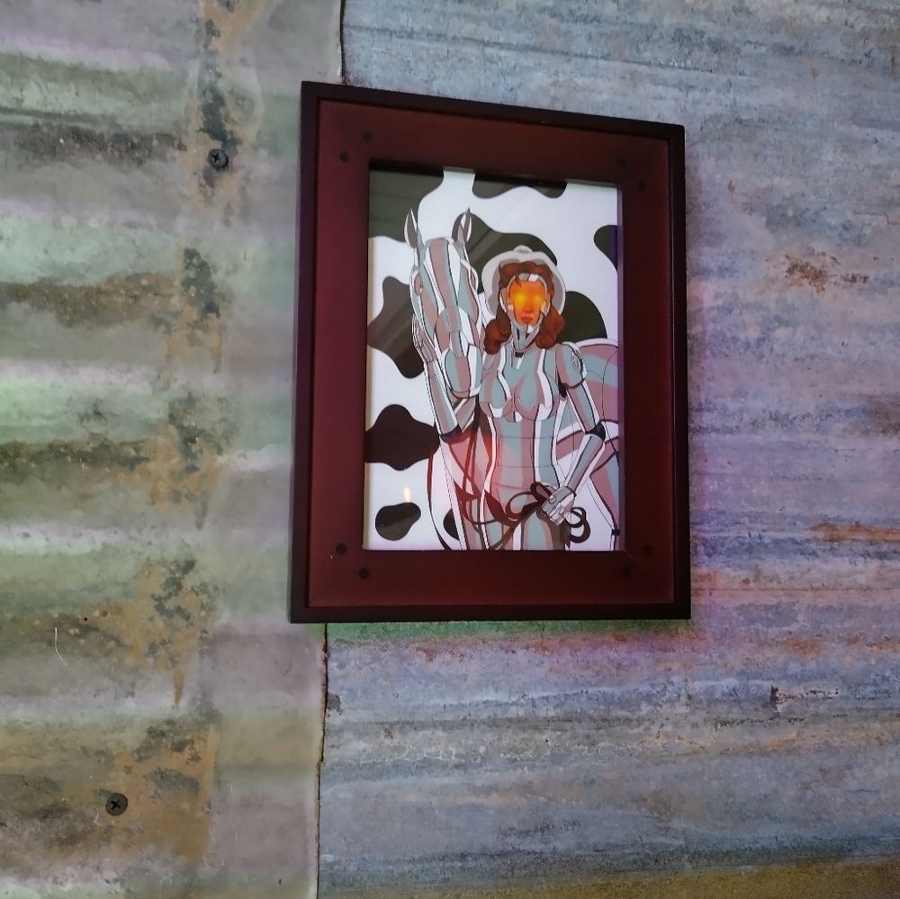 Cyborg Cowgirl with Horse By Neon Nicho